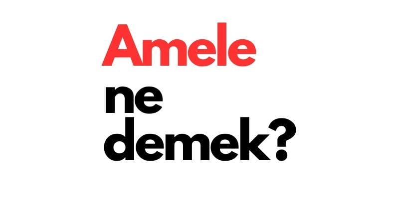 amele ne demek