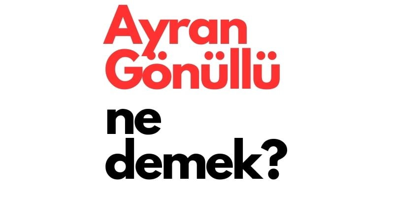 ayran gönüllü ne demek