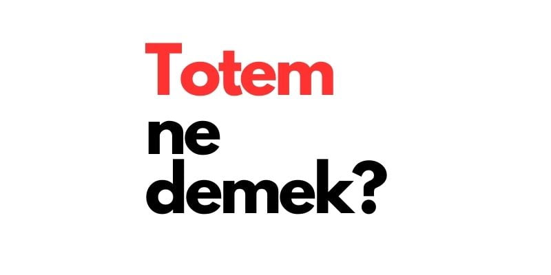 totem ne demek