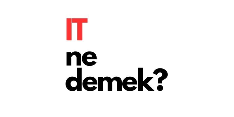 IT ne demek